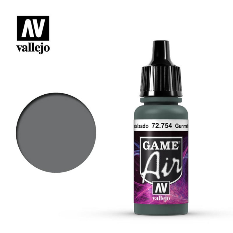 Peinture "Games'Air", Gunmétal 17 ml - VALLEJO 72754 PGA754