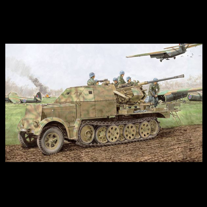 Véhicule de tir, Blindé, Sd.Kfz.7/2 3,7cm FlaK 37 - DRAGON 6542 - 1/35