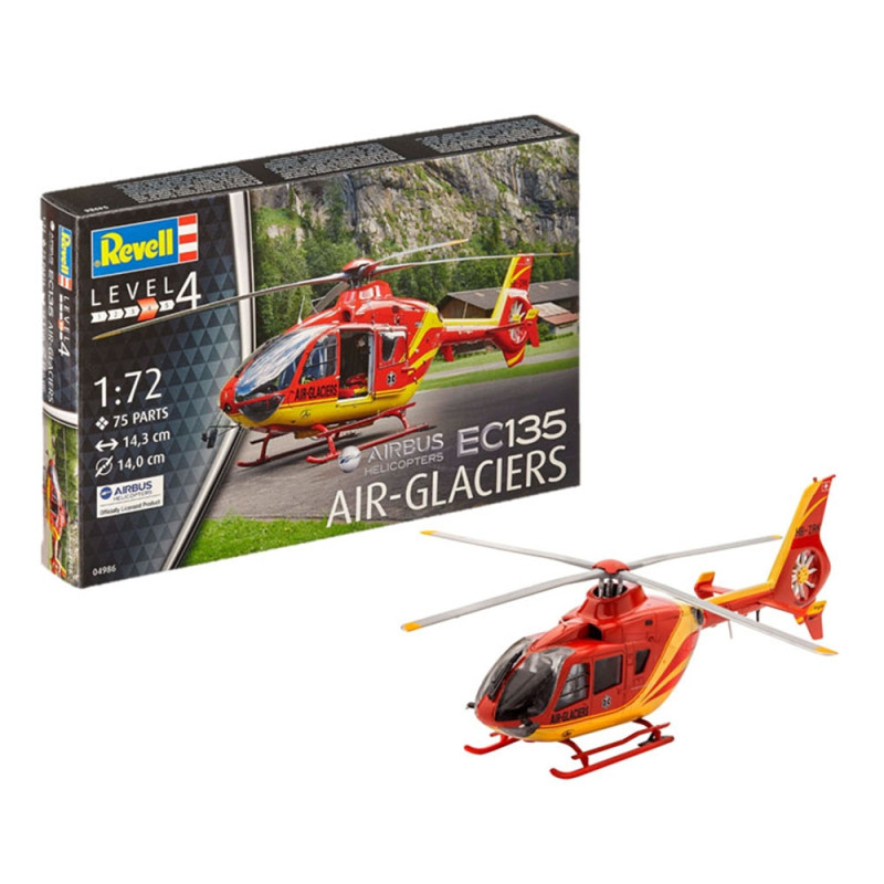 Hélicoptère Airbus, EC135 AIR GLACIERS - REVELL 4986 - 1/72