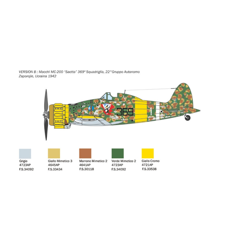Avion de chasse MC.200 Foudre / Saetta - ITALERI 2815 - 1/48