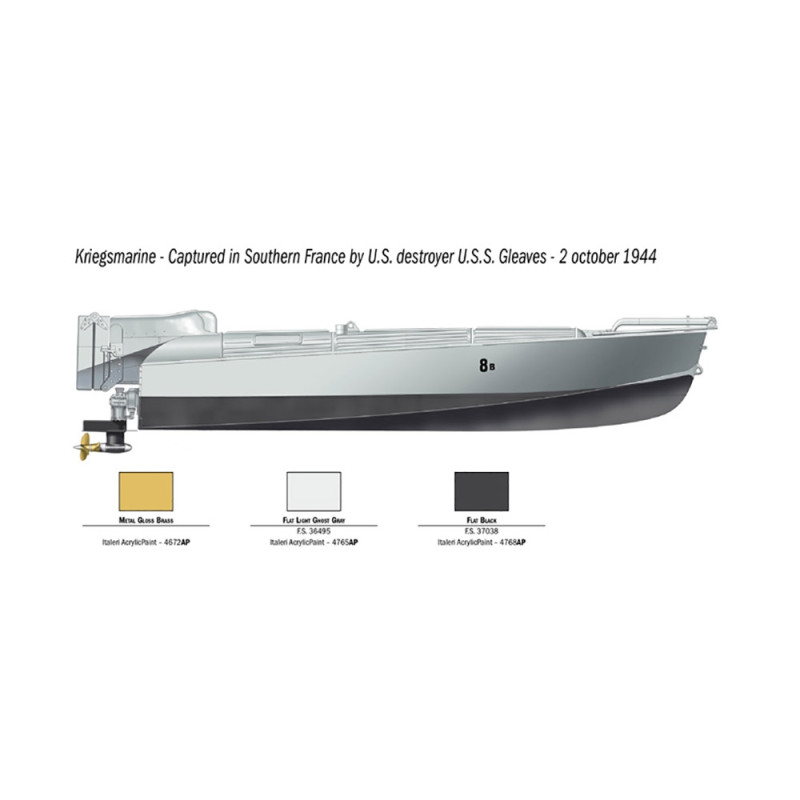 Modified Touring Motorboat "MTM" Barchino + équipage - ITALERI 5623 - 1/35