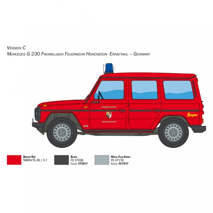 Mercedes Benz G230 Pompiers - ITALERI 3663 - 1/24