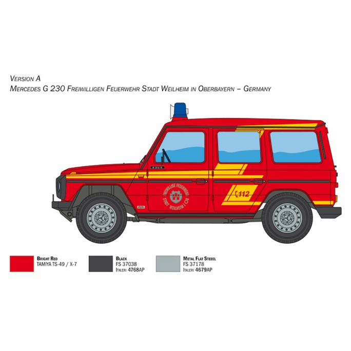 Mercedes Benz G230 Pompiers - ITALERI 3663 - 1/24