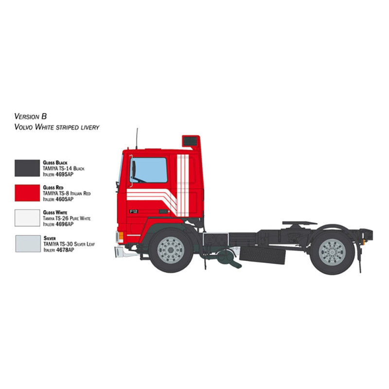 Camion Volvo F12 Intercooler avec accessoires - ITALERI 3957 - 1/24