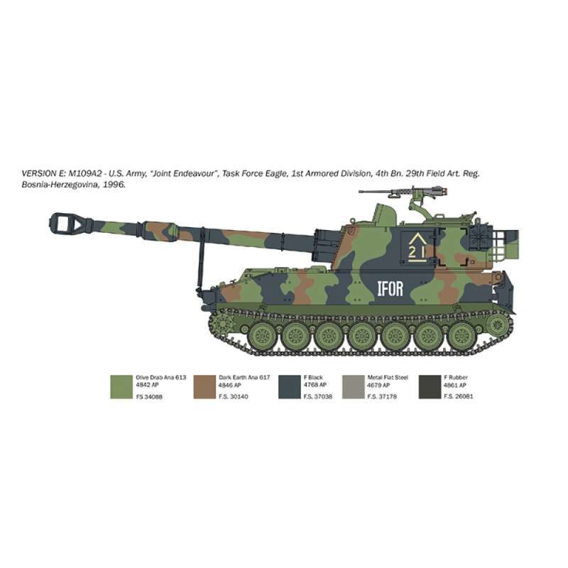 Véhicule Blindé, Obusier M-109 / A2 / A3 / G - ITALERI 6589 - 1/35