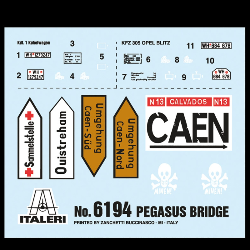 Scène "D-Day" Pegasus Bridge, Assaut aéroporté - ITALERI 6194 - 1/72