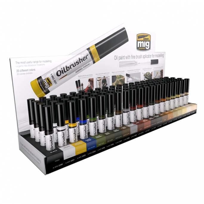 Peintures à l'huile OILBRUSHER Noir 10 ml - AMMO 3500