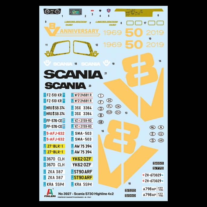 Camion Scania S730 HIGHLINE 4x2 - ITALERI 3927 - 1/24