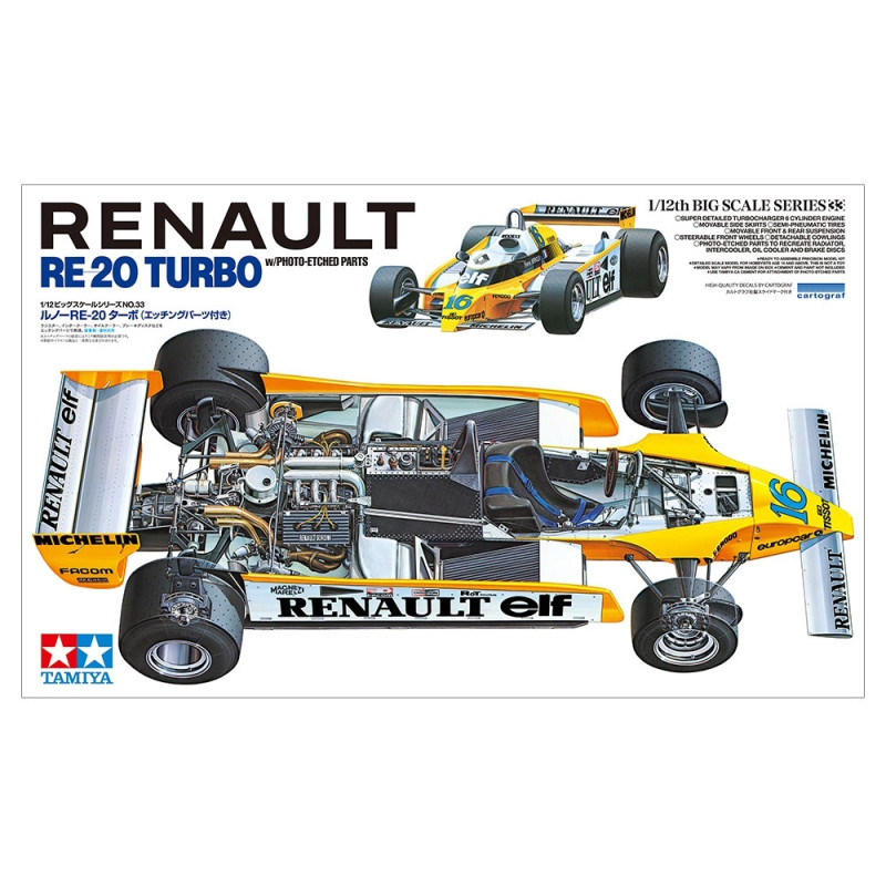 Formule 1 Renault RE 20 TURBO - TAMIYA 12033 - 1/12