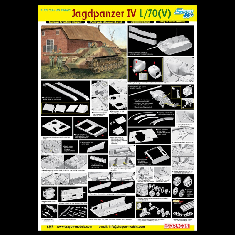 Chasseur de chars Jagdpanzer IV L/70 - DRAGON 6397 - 1/35