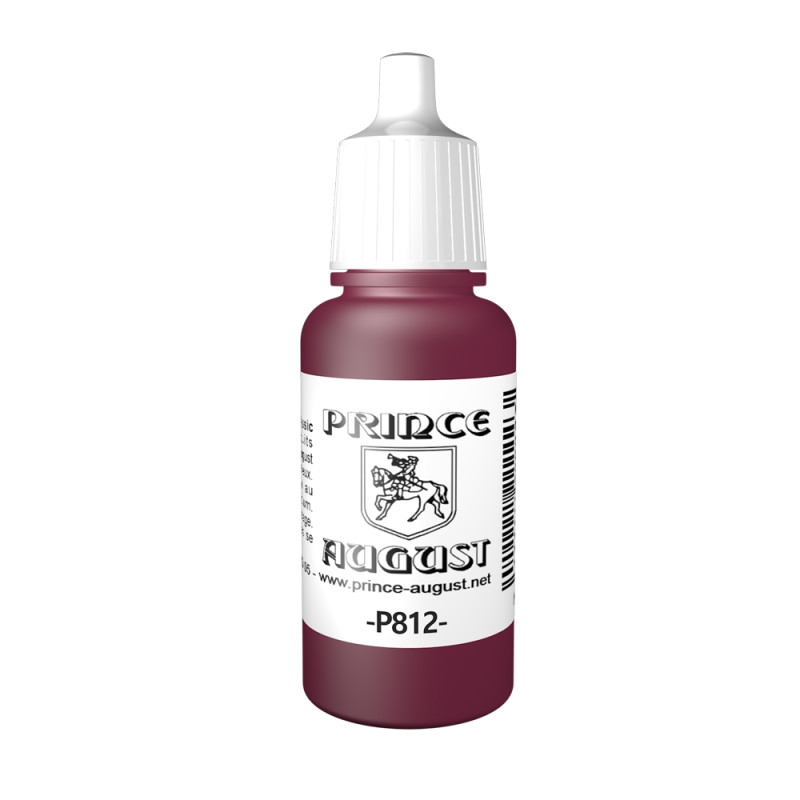 Peinture Acrylique, 17ml, Rouge Violet - PRINCE AUGUST P812