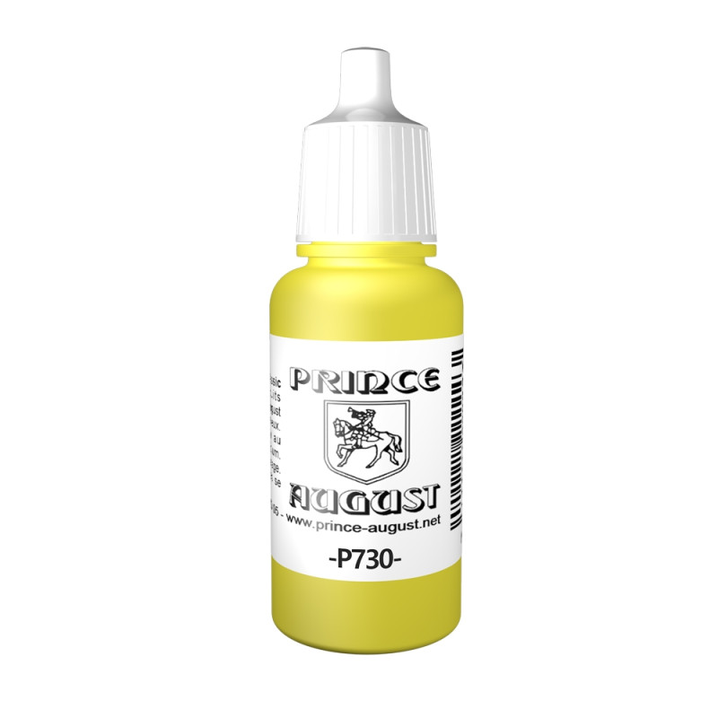 Peinture Acrylique, 17ml, Jaune Fluo - PRINCE AUGUST P730