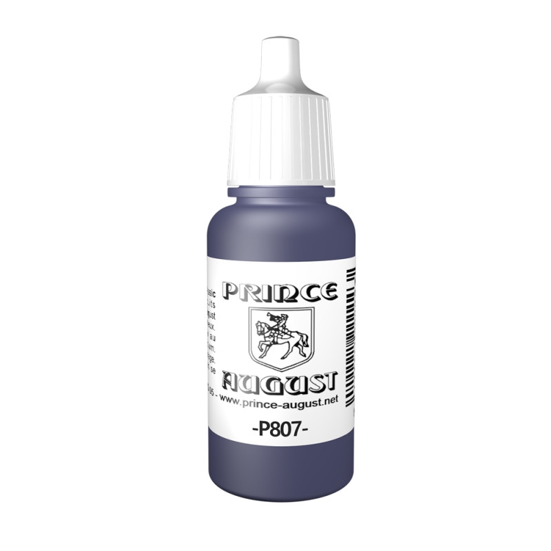 Peinture Acrylique, 17ml, Bleu Sali Foncé - PRINCE AUGUST P807