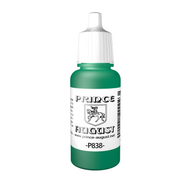 Peinture Acrylique, 17ml, Emeraude - PRINCE AUGUST P838