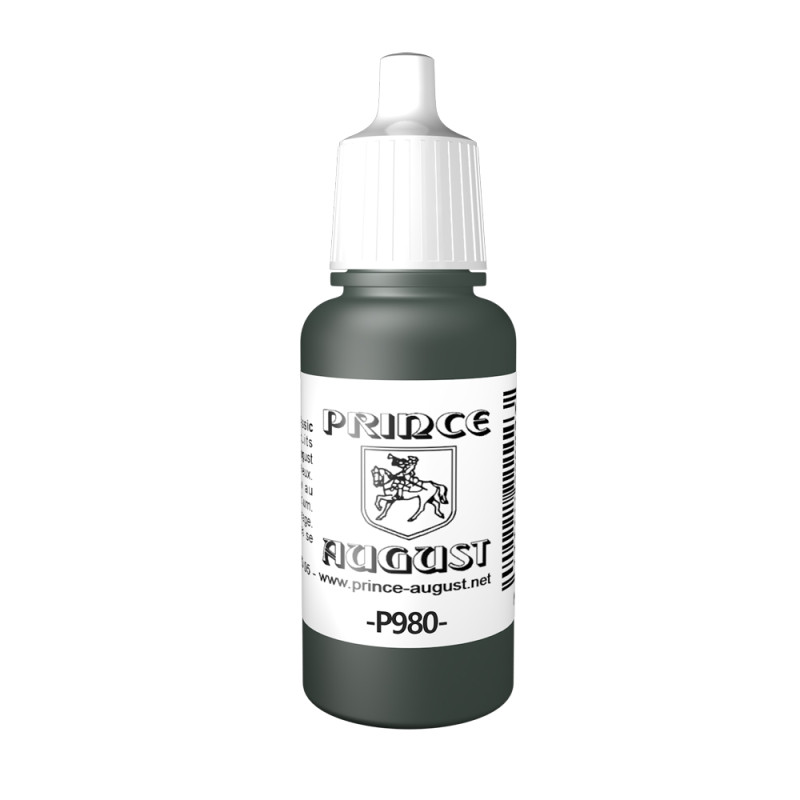 Peinture Acrylique, 17ml, Vert Noir – Emp. Russe Chasseur - PRINCE AUGUST P980