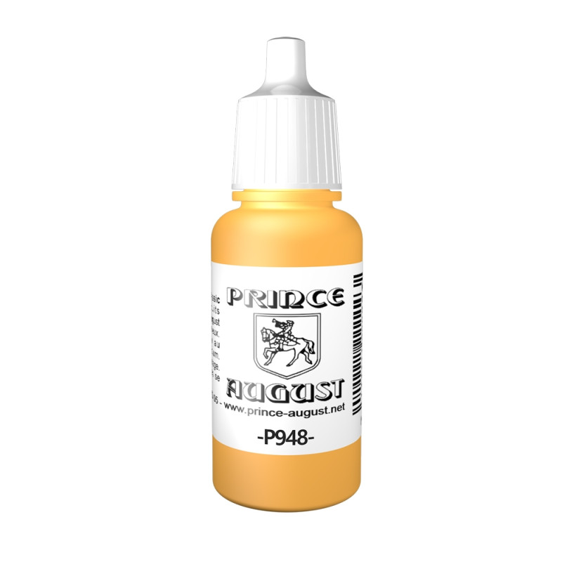 Peinture Acrylique, 17ml, Jaune Or - PRINCE AUGUST P948