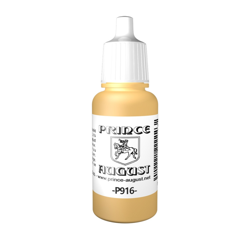 Peinture Acrylique, 17ml, Jaune Sable - PRINCE AUGUST P916 - 9