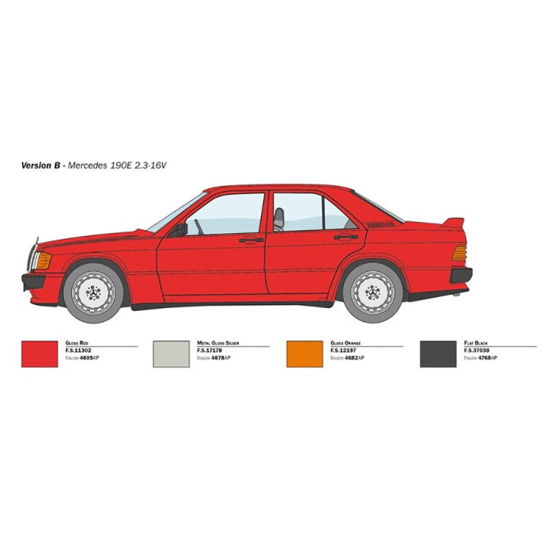 Mercedes 190E 2.3 16v, 1984 - ITALERI 3624 - 1/24