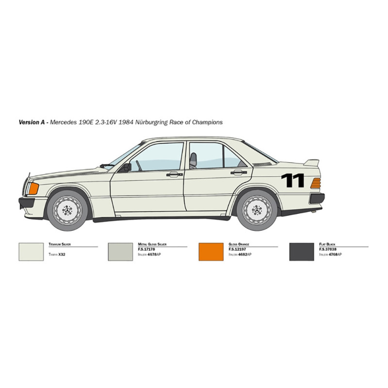 Mercedes 190E 2.3 16v, 1984 - ITALERI 3624 - 1/24