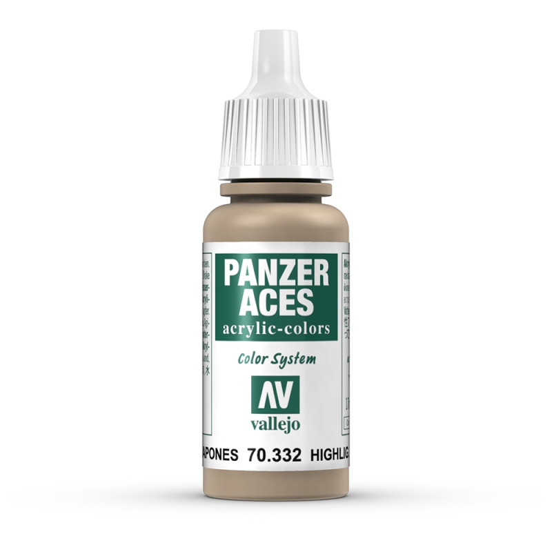 Peinture Acrylique, 17ml, Panzer Aces Eclairci Equip.Char Jap. - VALLEJO 70332