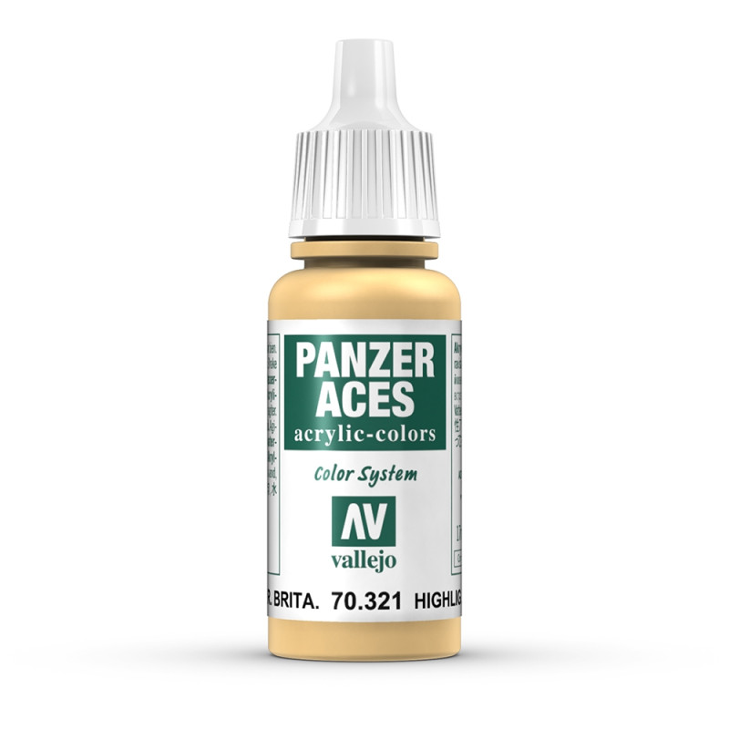 Peinture Acrylique, 17ml, Panzer Aces Eclairci E.Char GB - VALLEJO 70321