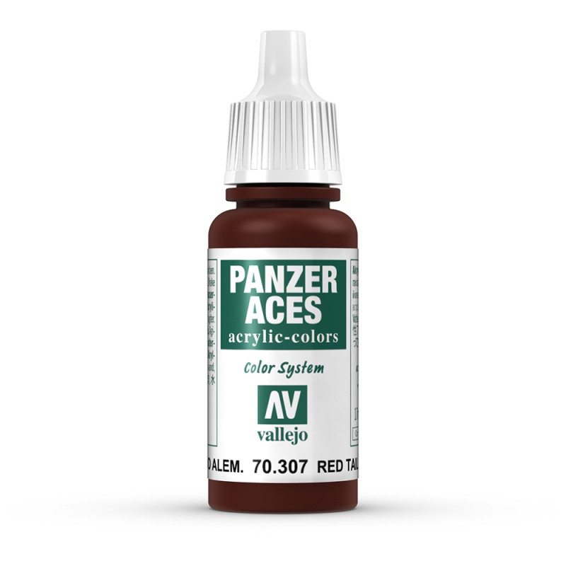 Peinture Acrylique, 17ml, Panzer Aces Feu de Position Rouge - VALLEJO 70307