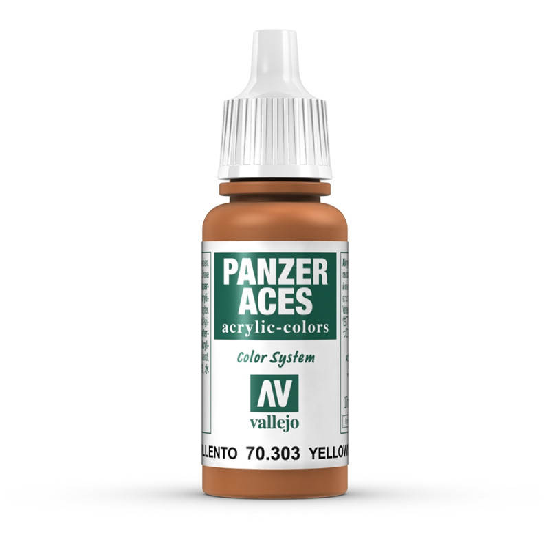 Peinture Acrylique, 17ml, Panzer Aces Oxyde Jauni - VALLEJO 70303