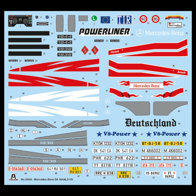 Camion Mercedes SK 1844 LS V8 - ITALERI 3956 - 1/24