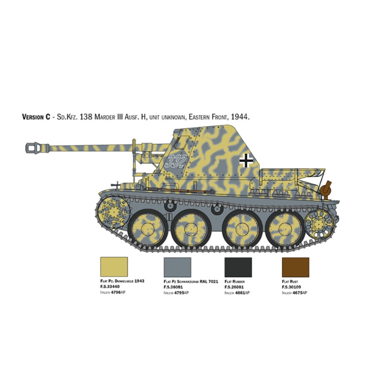Chasseur de Chars Marder III Ausf.H Sd. Kfz.138 - ITALERI 6566 - 1/35