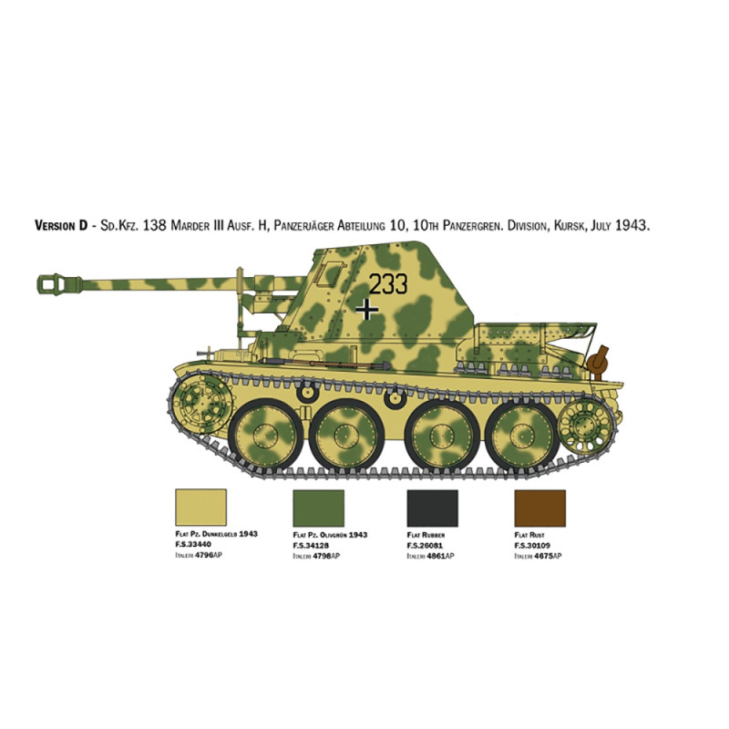 Chasseur de Chars Marder III Ausf.H Sd. Kfz.138 - ITALERI 6566 - 1/35