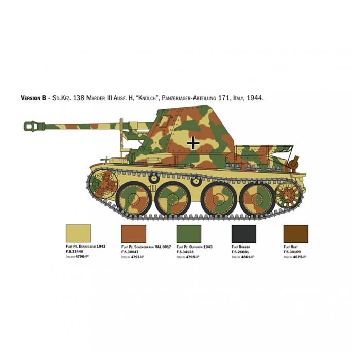 Chasseur de Chars Marder III Ausf.H Sd. Kfz.138 - ITALERI 6566 - 1/35