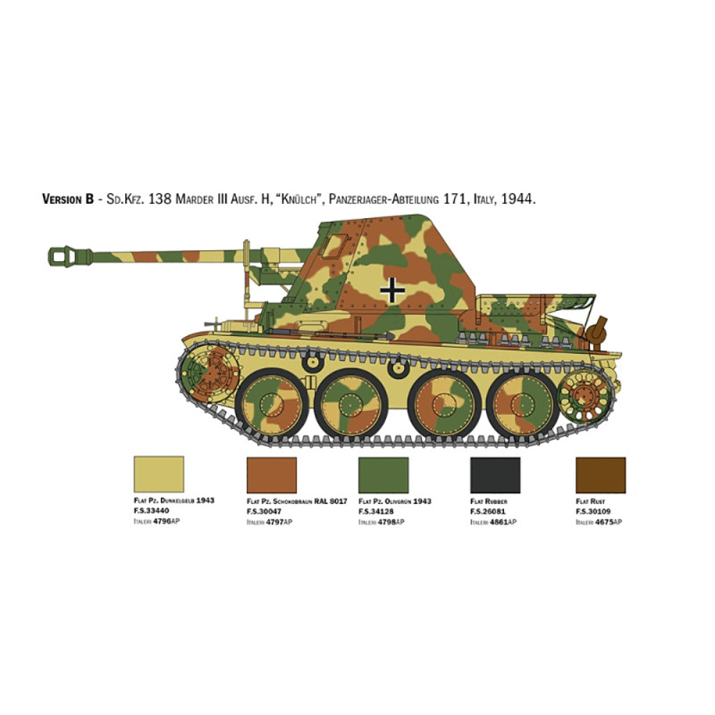 Chasseur de Chars Marder III Ausf.H Sd. Kfz.138 - ITALERI 6566 - 1/35