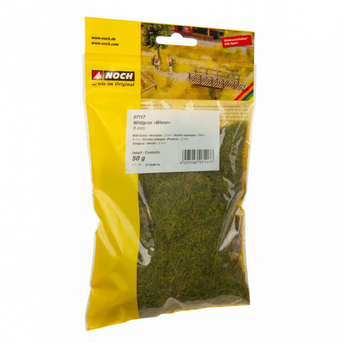 Flocages herbe sauvage "prairie" 9 mm 50g - NOCH 07117 - Toutes échelles