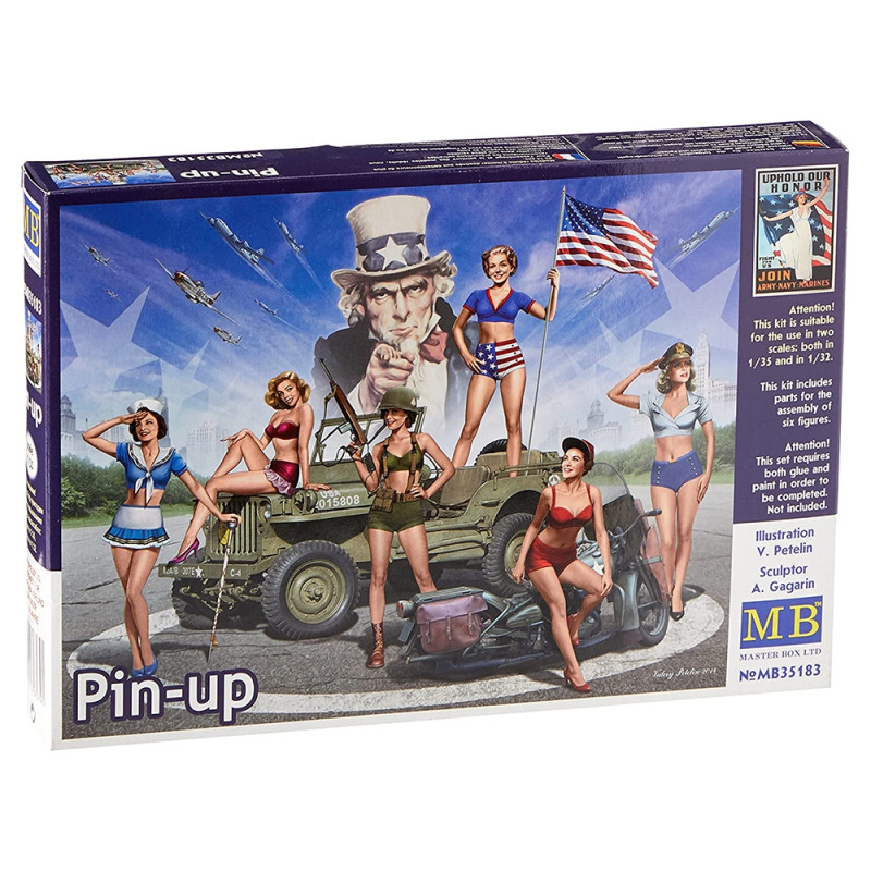 6 figurines Pin-Up  - 1/35 - MASTER BOX 35183