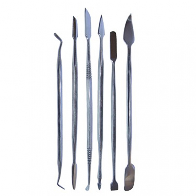 Outils spatules / Couteaux de maquettiste, en métal, (x6) - HOLI HO123