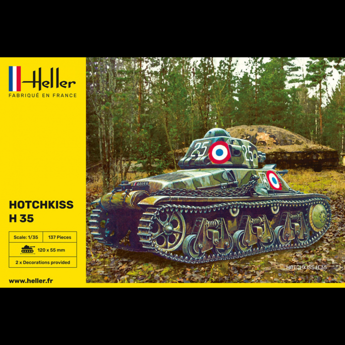 Char, Tank Hotchkiss H35 - HELLER 81132 - 1/35
