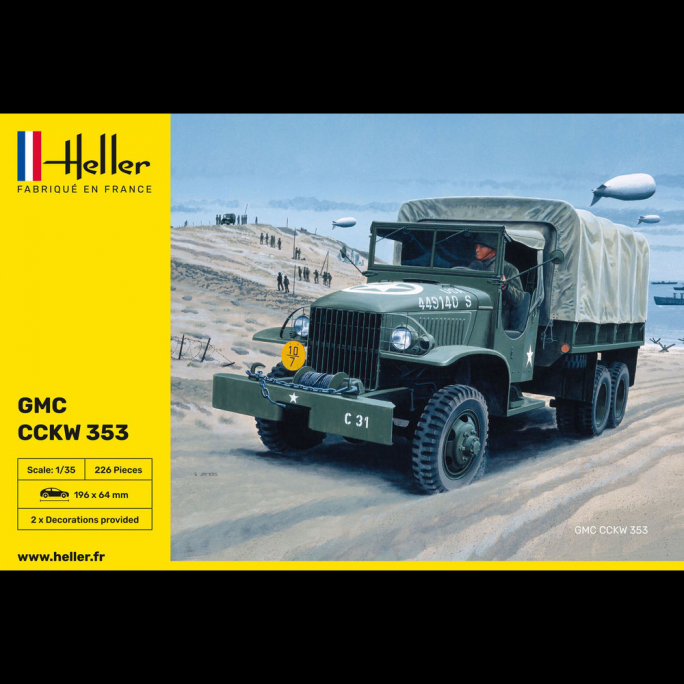 Camion Militaire GMC CCKW 353 - HELLER 81121 - 1/35