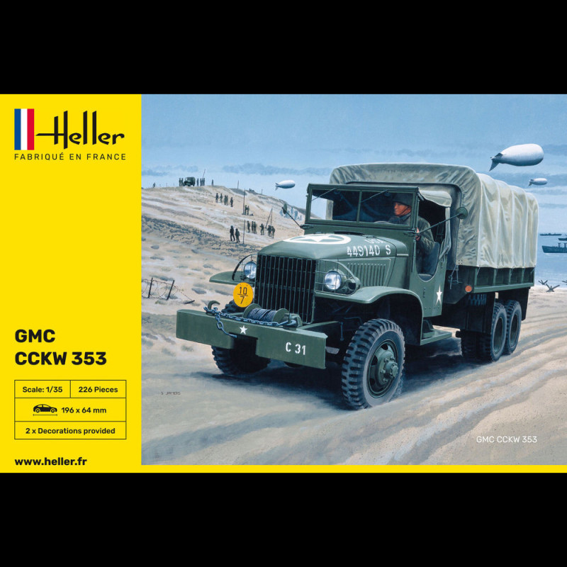 Camion Militaire GMC CCKW 353 - HELLER 81121 - 1/35