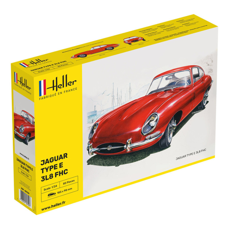 Jaguar Type E, 3L8 FHC - HELLER 80709 - 1/24