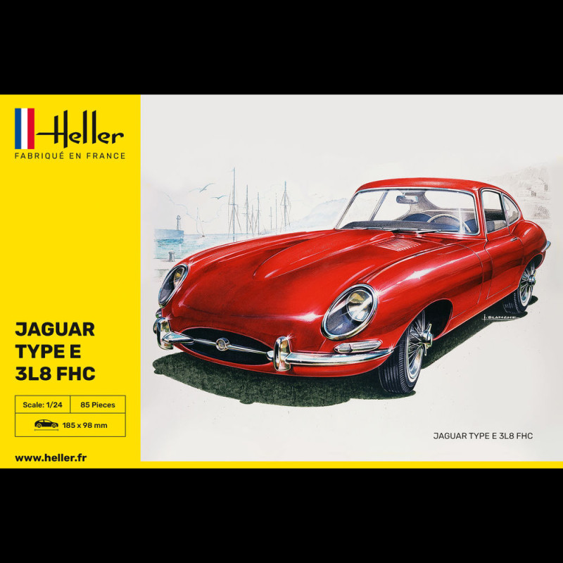 Jaguar Type E, 3L8 FHC - HELLER 80709 - 1/24