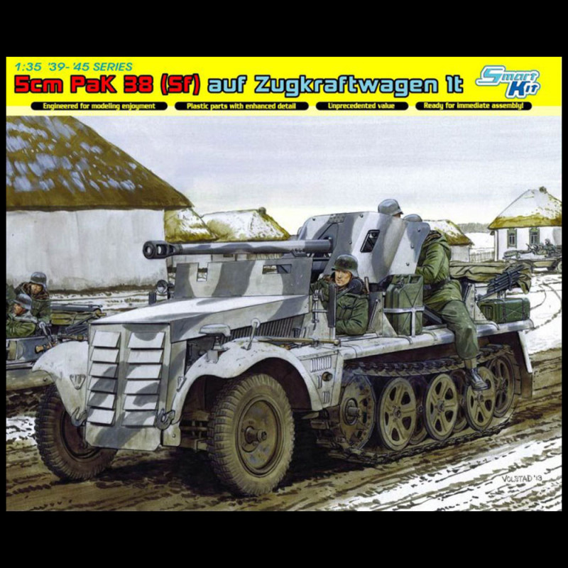 Halftrack Sd.Kfz.10 + Canon PaK 38 L/60 5 cm - DRAGON 6719 - 1/35