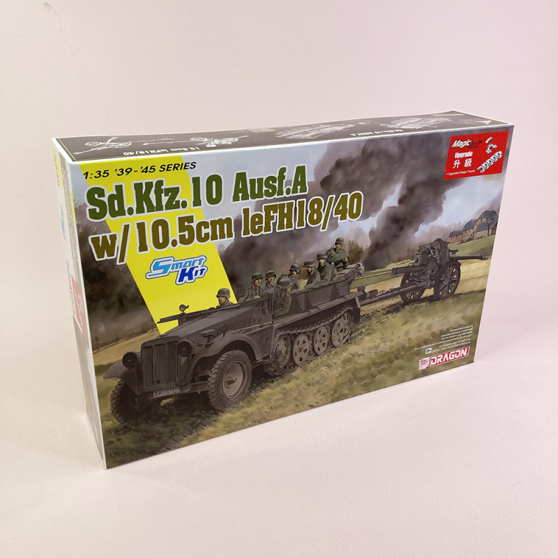 Semi-chenillé Sd.Kfz.10 1t + Obusier le.FH.18 10,5 cm - DRAGON 6939 - 1/35