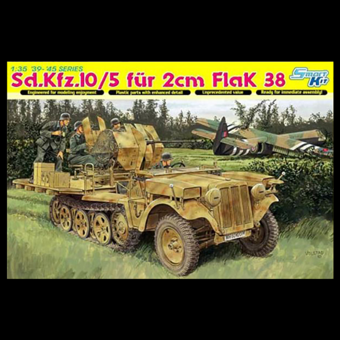 Halftrack Sd.Kfz.10 + Canon FlaK38 2 cm - DRAGON 6676 - 1/35