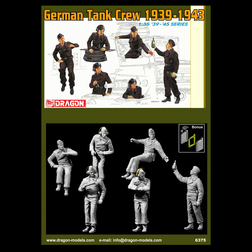 dragon maquette militaire 6654 Équipage de char allemand Ghost Division (Blitzkrieg 1940) 1/35