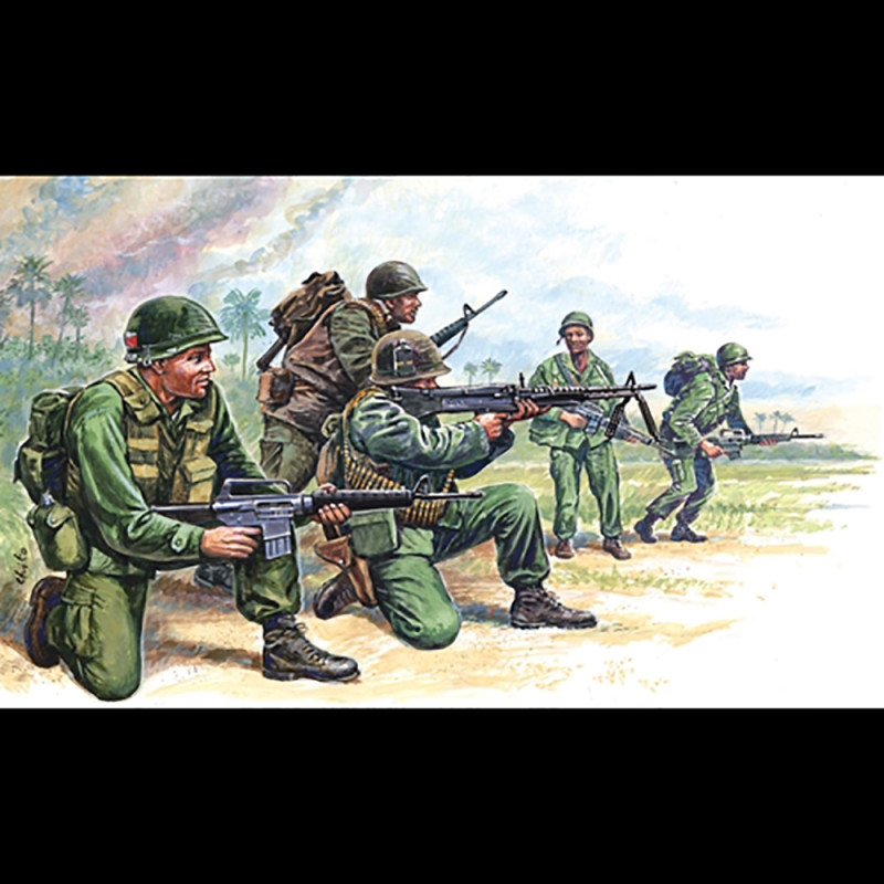 Forces spéciales U.S. , Guerre du Vietnam - ITALERI 6078 - 1/72