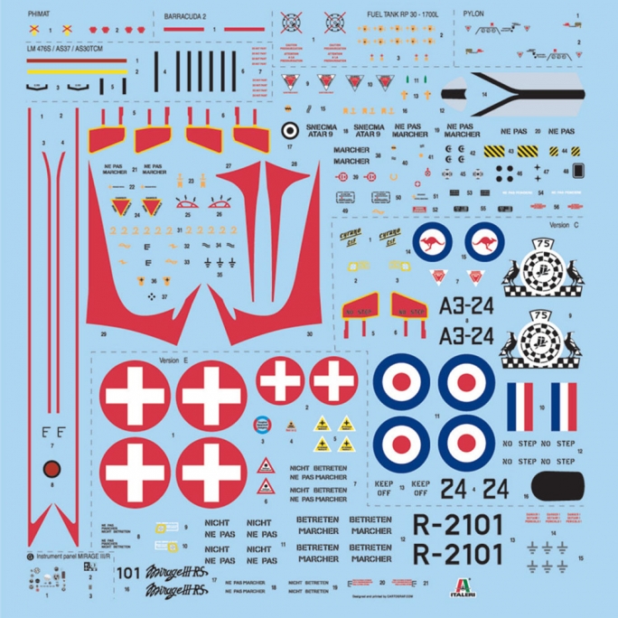 Mirage III E/R maquette à monter-1/32 - ITALERI 2510