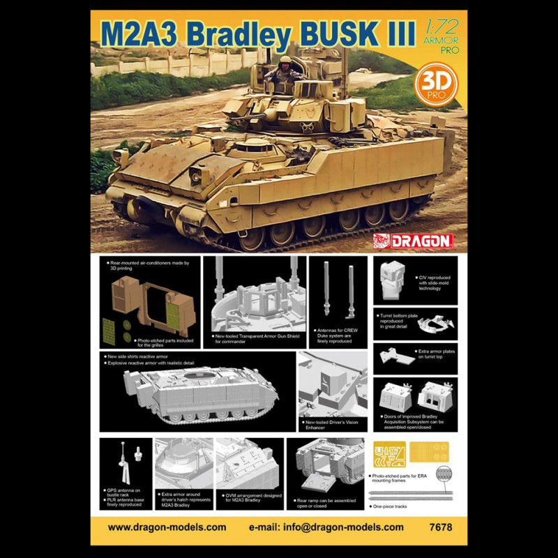 Char / Tank M2A Bradley BUSK III - DRAGON 7678 - 1/72