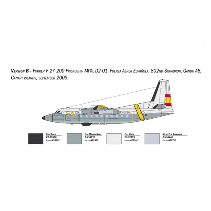 Avion Fokker F-27 Patrouille Maritime - ITALERI 1455 - 1/72