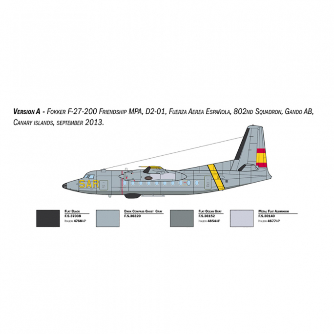 Avion Fokker F-27 Patrouille Maritime - ITALERI 1455 - 1/72