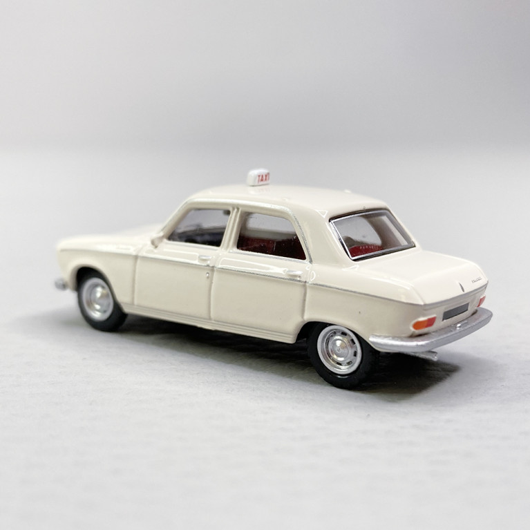 Peugeot 204 Blanc Courchevel, Taxi - SAI 6260 - HO 1/87